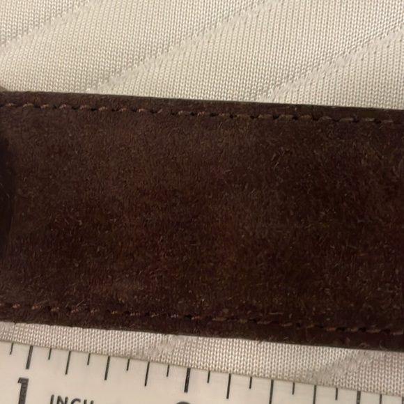Salvatore Ferragamo dark brown suede belt - Picture 3 of 4